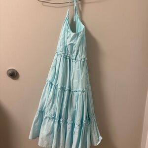 Light Blue Halter Dress